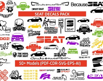 Seat Svg Bundle, Seat Svg Sticker Vector Ready for Cutter Plotters and Printers, Cricut Seat  Decals
