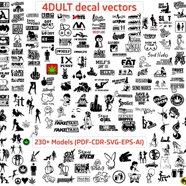 Adult Svg Bundle, adult Svg Sticker Vector Ready for Cutter Plotters and Printers, Cricut adult Decals