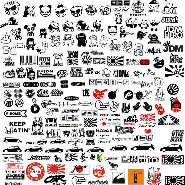 JDM Svg Bundle, JDM Eps Sticker Vector Ready for Cutter Plotters and Printers, Cricut jdm Decals