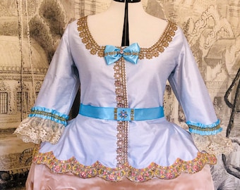 Light blue Rococo jacket with belt