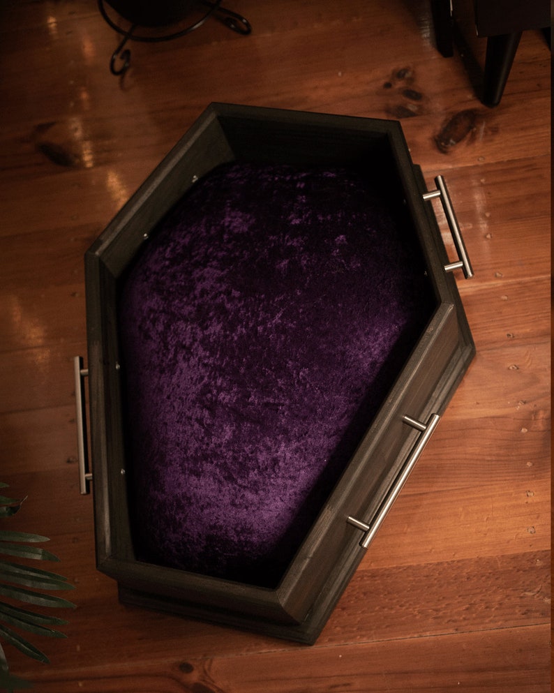 Coffin Pet Bed / Gothic Cat Bed / Coffin Dog Bed / Gothic Bed / Coffin