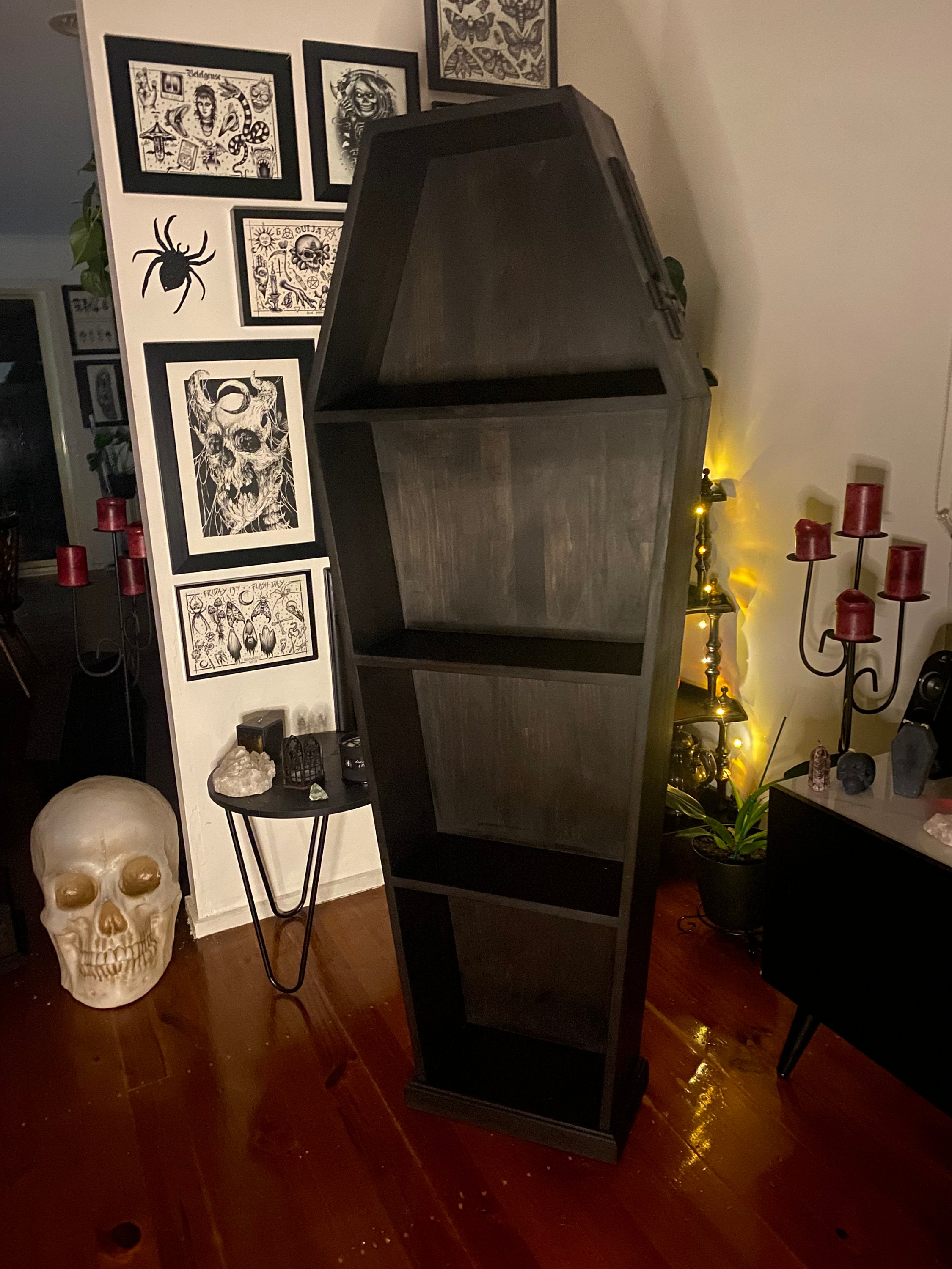 Coffin Bookcase / Gothic Bookshelves / Gothic Coffin Etsy Australia