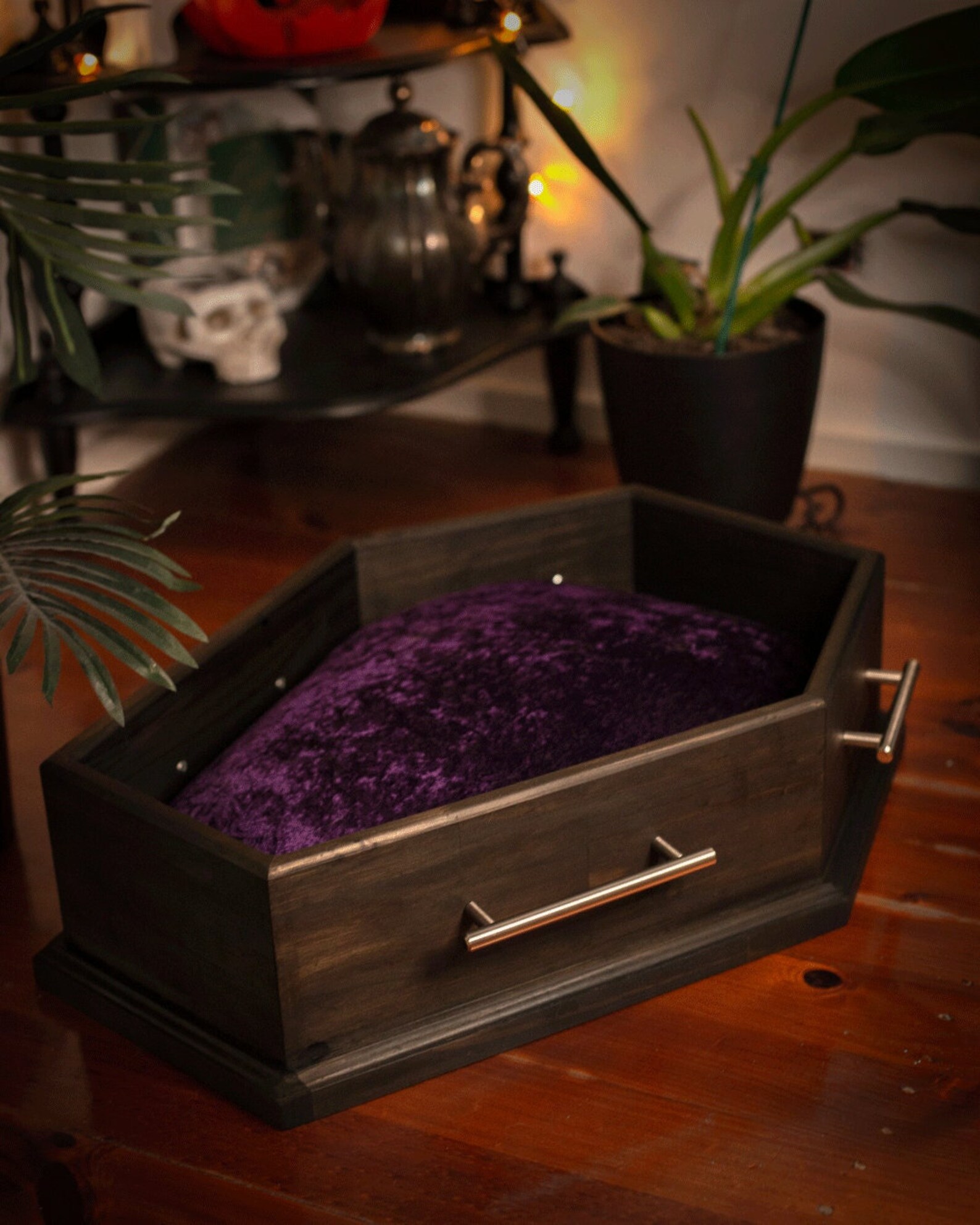 Coffin Pet Bed / Gothic Cat Bed / Coffin Dog Bed / Gothic Bed / Coffin