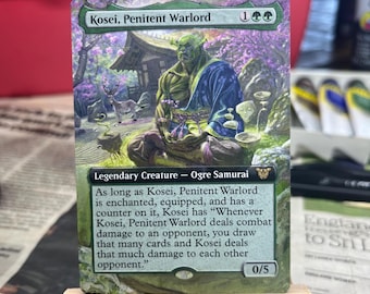 RESERVIERT für BZ - Lathril, Blade of the Elves & Kosei, Penitent WarFürst - erweiterte Umrandung MTG alters