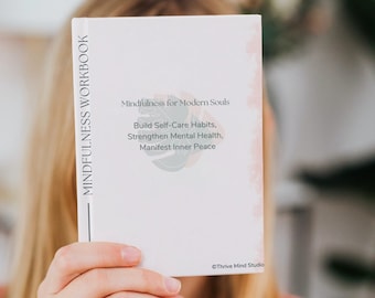 Mindfulness zelfzorggewoonten werkboek, INSTANT DOWNLOAD, geestelijke gezondheid, manifeste innerlijke vrede, mindfulness, welzijnswerkboek, WBMH01