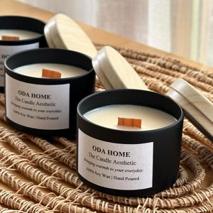 Handgemachte Sojawachskerze ohne Duft. Natürliche, vegane Kerze. Minimalistische Dekokerze, Nachhaltiges Geschenk