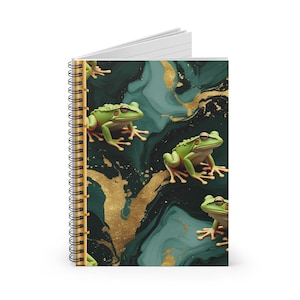 Frog Fantasy Spiral Notebook - Ruled Line - Cute Frogs, School Supplies, Journal, Gifts, Eco-Friendly Notebook