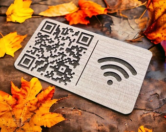 Imán de código QR WiFi, imán de nevera, escaneo de red de código QR para su negocio BnB