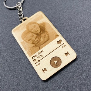 Portachiavi Spotify personalizzato codice di scansione acrilico trasparente  canzone musicale nome cantante copertina Album portachiavi personalizzato