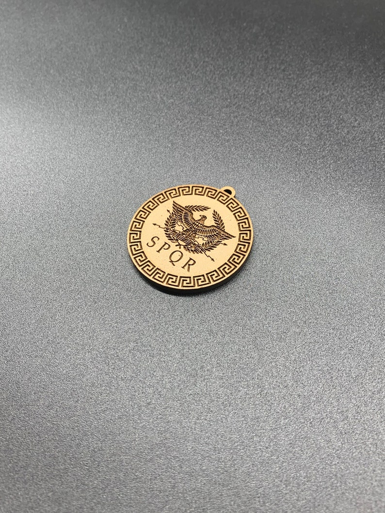 SPQR Wooden Keychain Roman Empire Symbol Ancient Rome Etsy España