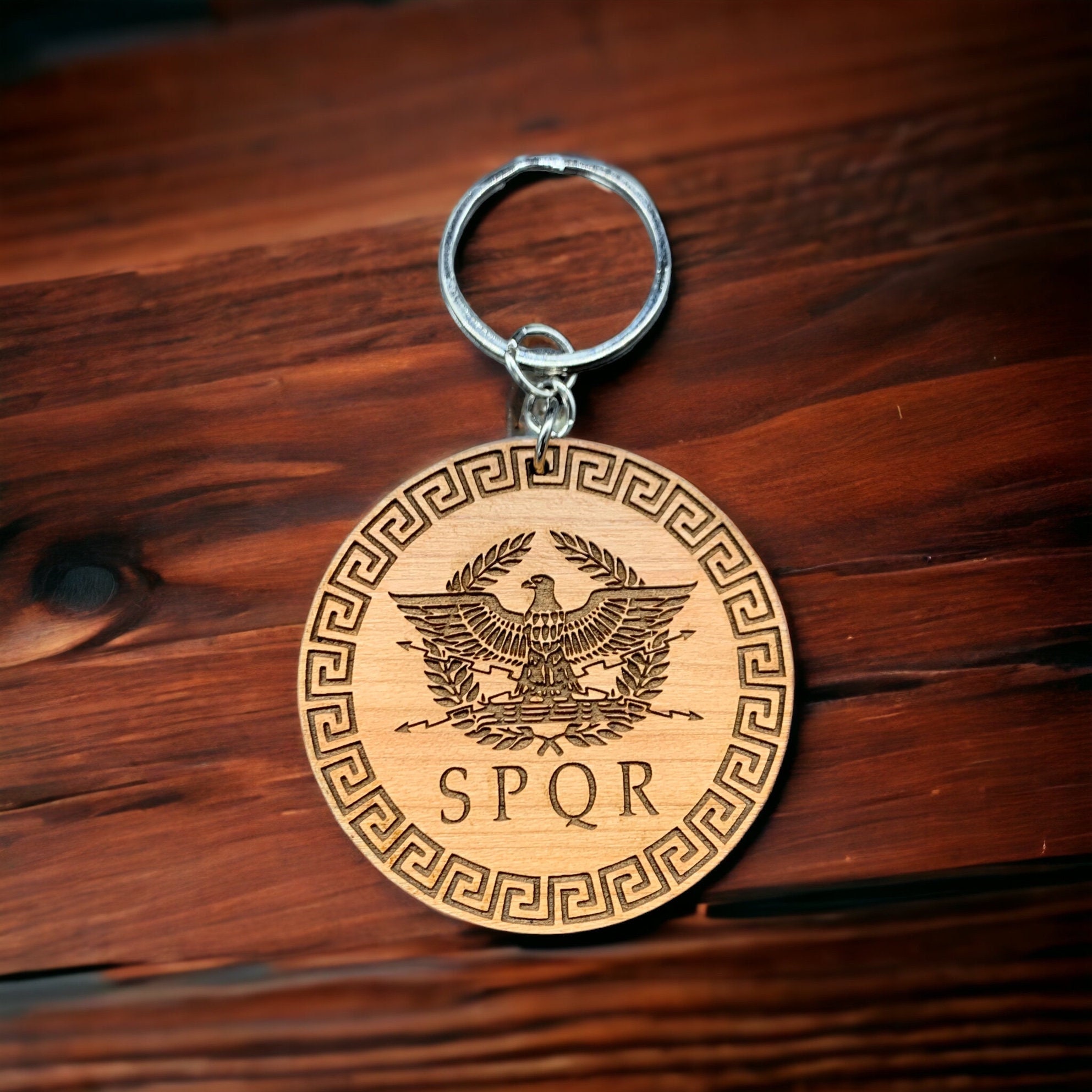 Roman Empire Keychain SPQR Ancient Rome Keepsake Laser Cut Etsy