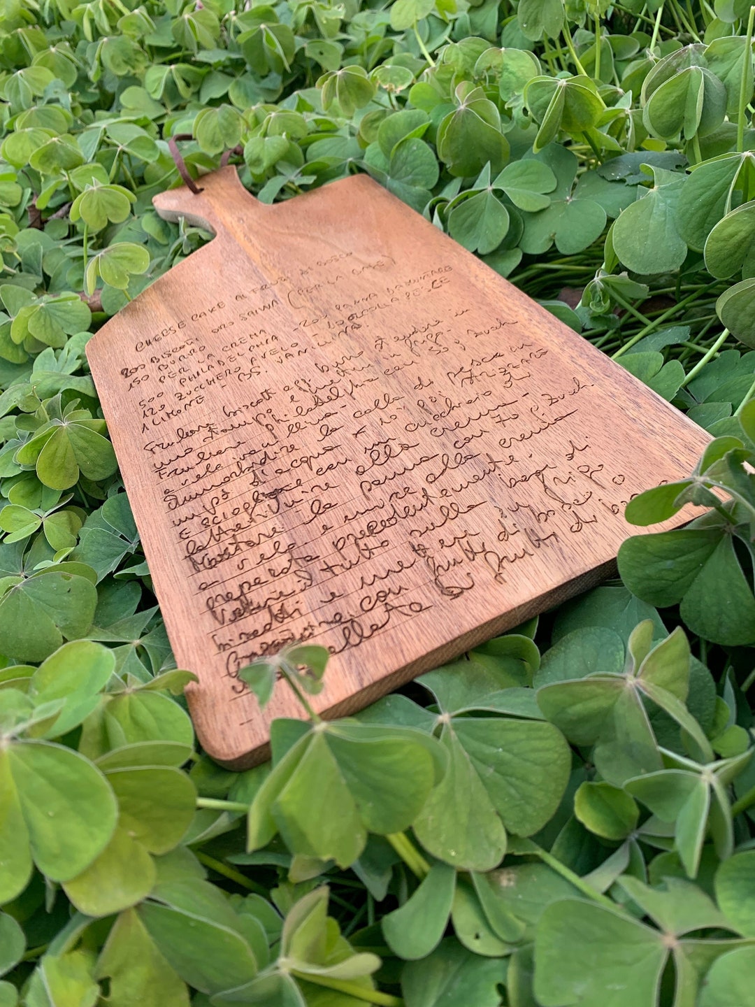 Handwritten Recipe Cutting Board, Personalised Cutting Board, Engraved