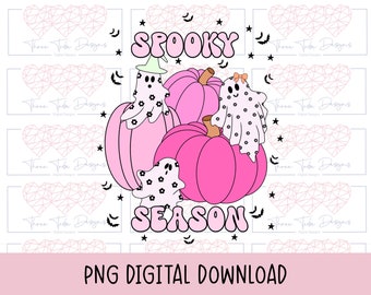 Retro Halloween rosa pumpa png för sublimering, läskig säsong png för söt Halloween damskjorta, dtf-designer fladdermus clipart, prästkrage png