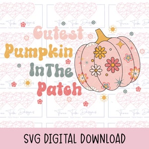 Cutest pumpkin in the patch png, cute Halloween png for sublimation,Halloween shirt png, retro Halloween png, pumpkin uv designs or uvdtf,