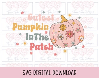 Sötaste pumpan i lappen png, söt Halloween png för sublimering, Halloween-tröja png, retro Halloween png, pumpa UV-designer eller UVDTF,