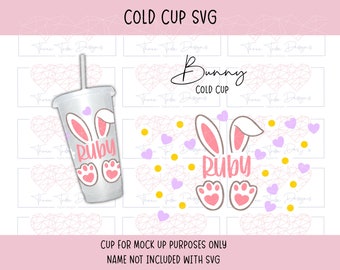 Personlig påsk kall kopp omslagssvg, kanin png, kaffekopp svg, morot clipart, 24 oz kall kopp design, prästkrage svg, påskägg svg,