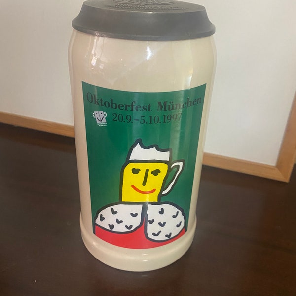 Oktoberfest 1997 München collectable beer stein NEVER USED with certificate