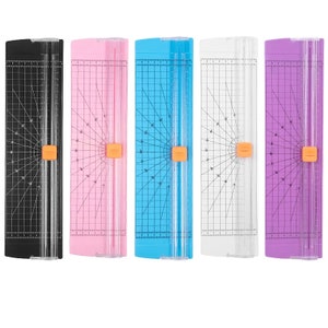 Macchina da taglio per carta, base in plastica antiscivolo, portatile, taglierina di precisione per foto, taglierina per album, taglierina leggera, utensile manuale fai da te