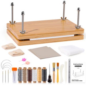 Máquina de prensado de encuadernación de madera de Paulownia con hueso de plástico, juego versátil, para manualidades, hacer libros, álbumes de fotos, revistas, herramientas escolares