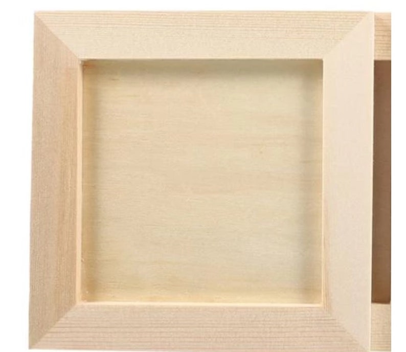 Unfinished Small Wood Frames Set 6pcs 12x12cm/ 4.72x4.72 Inch Etsy