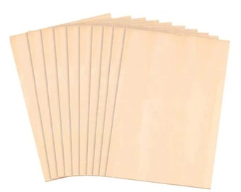 Blank Basswood Boards, 10pcs, Unfinished Wood Slice, for DIY Craft, Furniture, Building Model House, Kids Painting Plate, Woodworking Sheet