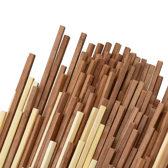 100 Pack Extra Long Natural Bamboo Sticks For Crafts Length 2*5*300mm Width
