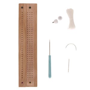 Bookbinding Tools, 1 Set, Wood, Thread Starter Kit, Durable, Reusable, for Making Books, Study Notes, Scrapbooking Binding Press, Repairing