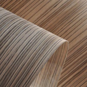 Impiallacciatura in legno Zebrano Tech con supporto in carta kraft, riutilizzabile, flessibile per progetti fai da te, decorazioni murali, mobili, chitarra, 2500 x 580 mm