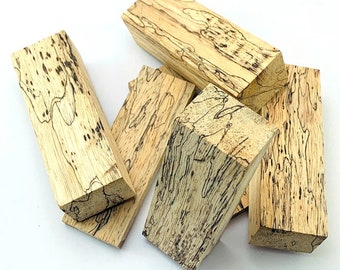 Mango de arce espaltado natural, 2 piezas, recorte de árbol de madera sin terminar, para manualidades de bricolaje, fabricación de mango de cuchillo, suministro de carpintería, múltiples tamaños