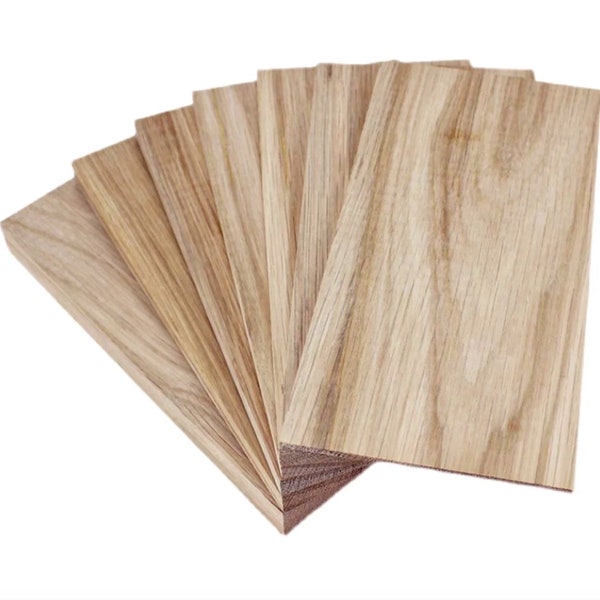 White Oak Wood Board Sheet, 4pcs, Unfinished Wood Thin Slice, Laser Cut, for DIY Craft, Painting, Blank Sign, Cutting Board, Woodworking