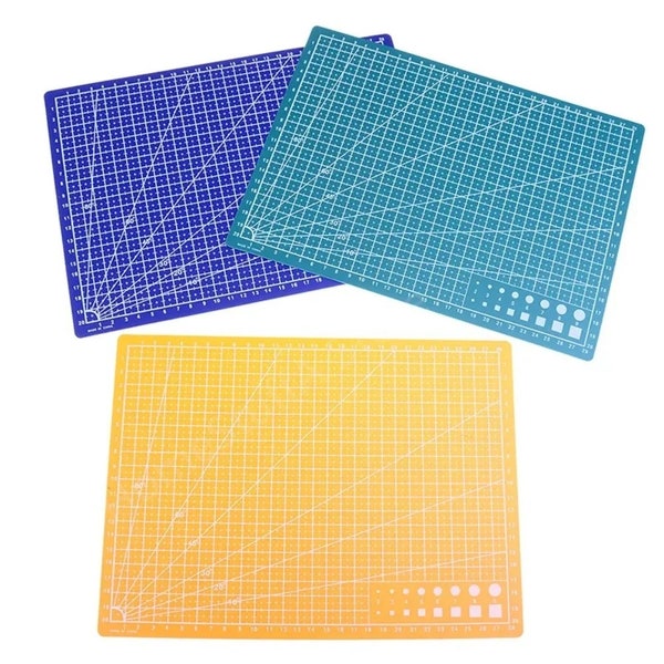 PVC Cutting Mat, A3/A4/A5, Single Side, for Straight Cut, Protect Blade and Table, DIY Knife Engraving Leather Cutting Board, for Sewing