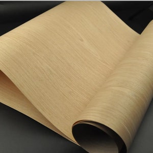 Impiallacciatura in legno di quercia bianca, legno sottile grezzo, levigato, riutilizzabile, per pannellature, rivestimenti per altoparlanti, forniture per lavorazione del legno, 2500 x 580 mm/98,43 x 22,83"