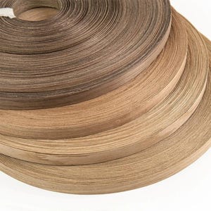 Tira de borde de chapa de madera de nogal, adhesivo termofusible para planchar, fijación rápida para manualidades, reparación, remodelación de muebles, cinta de sellado