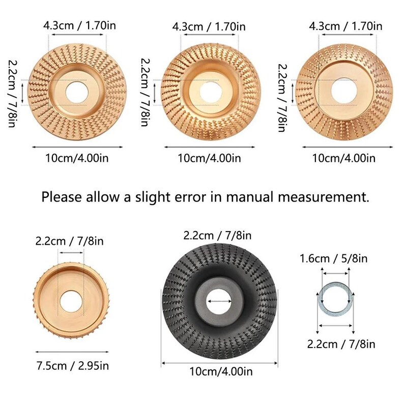 1 Set, Wood Carving Grinder Disc, Sharp Round Blade, Abrasive Pad, for