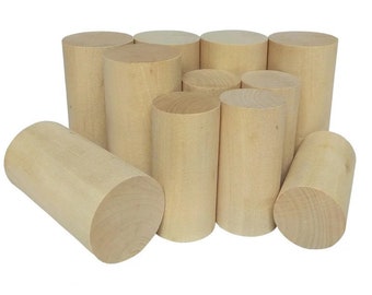 Natural Wood Sticks, 1-10pcs, Unfinished Sanded Cylinder Wood Cutout, for DIY Craft, Making House, Building Model, Woodworking Multiple Size