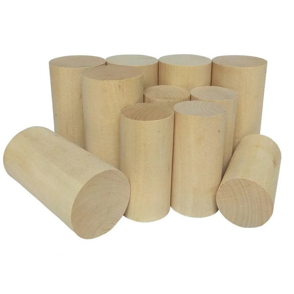 Naturholzstäbe, 1-10 Stück, unfertige geschliffene Zylinderholzausschnitte, für Heimwerker, Hausbau, Gebäudemodell, Holzbearbeitung mit mehreren Größen