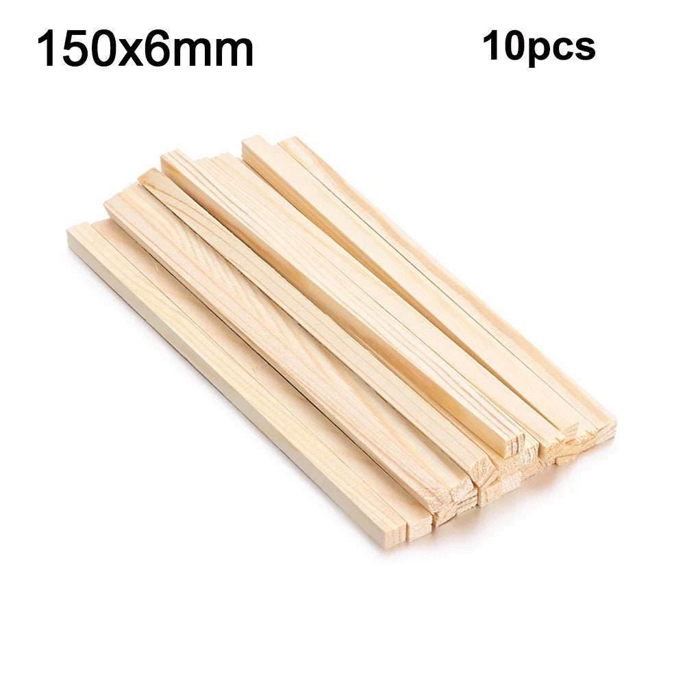 Bastoncini Legno Pino Naturale 50 Pz | Asta Rotonda 10x300 Mm | Per Modellismo E Fai Da Te - Foto 7