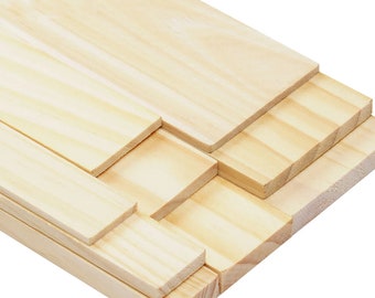 Planche de pin naturel, planche de bois non finie découpée au laser, pour fabriquer un manche de couteau, planche à découper, modèle de maison, bois de menuiserie, plusieurs tailles