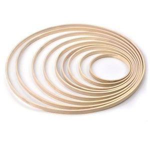 ilauke Unfinished Wood Ring, 10 Pcs Beech Wooden Rings Sturdy and Smooth Wood  Rings for Crafts, Macrame Plant Hangers(70MM) 