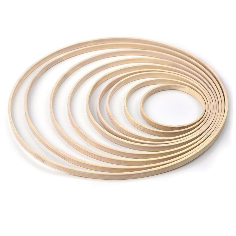 36 Pcs Wooden Hoops for Crafts Hoop Rings for Crafts Wood Hoop Macrame  Rings Supplies Wood Embroidery Hoop Circle Macrame Wooden Rings Wreath  Natural