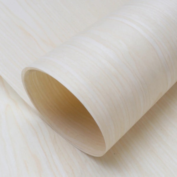 Maple Wood Veneer Sheet, Unfinished Peeled Wood Slice, for Furniture Cabinet Skin, Wall Paneling, Woodworking Supply, 2.5x0.58m/98.43x22.83"