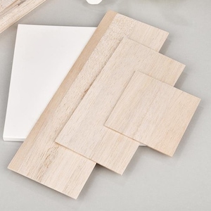 Blank Balsa Wood Sheets, 10PCS 2mm/0.07inch, Unfinished Woodworking Board,  Rectangle Wooden Slices for DIY Craft Material, Carving Artboard 