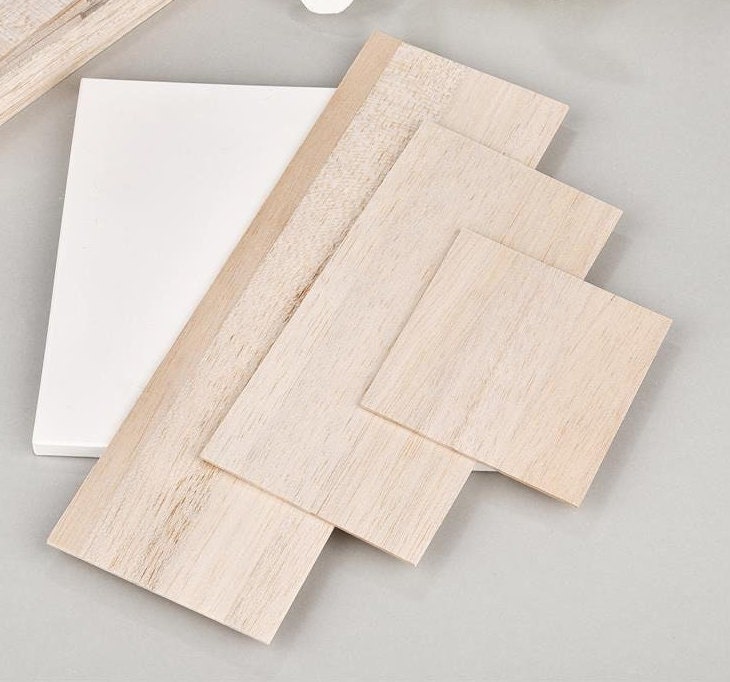 12 Sheets 8x4 Inch Unfinished Balsa Wood Sheets Thick for Crafts Hobby- 2mm  Thick by Craftiff