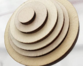 Blank Wood Round Slice, 2-200pcs, Unfinished Wood Chips Laser Cutout, for DIY Craft, Coaster, Painting, Sign Board, Photo Props, Woodworking