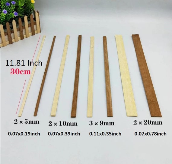 Worown 120 Pcs 15.7 inch Strong Natural Bamboo Sticks, Wooden Craft Sticks, Extra Long Sticks, Wood Strips for Craft Projects, 3/8 inch Width