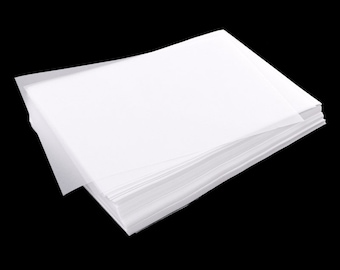 Papier calque vélin, 100 feuilles, blanc transparent, papier à esquisses, pour calligraphie, pour superpositions, outil de dessin d'artiste, 26,5 x 19 cm/10,43 x 7,48 po.