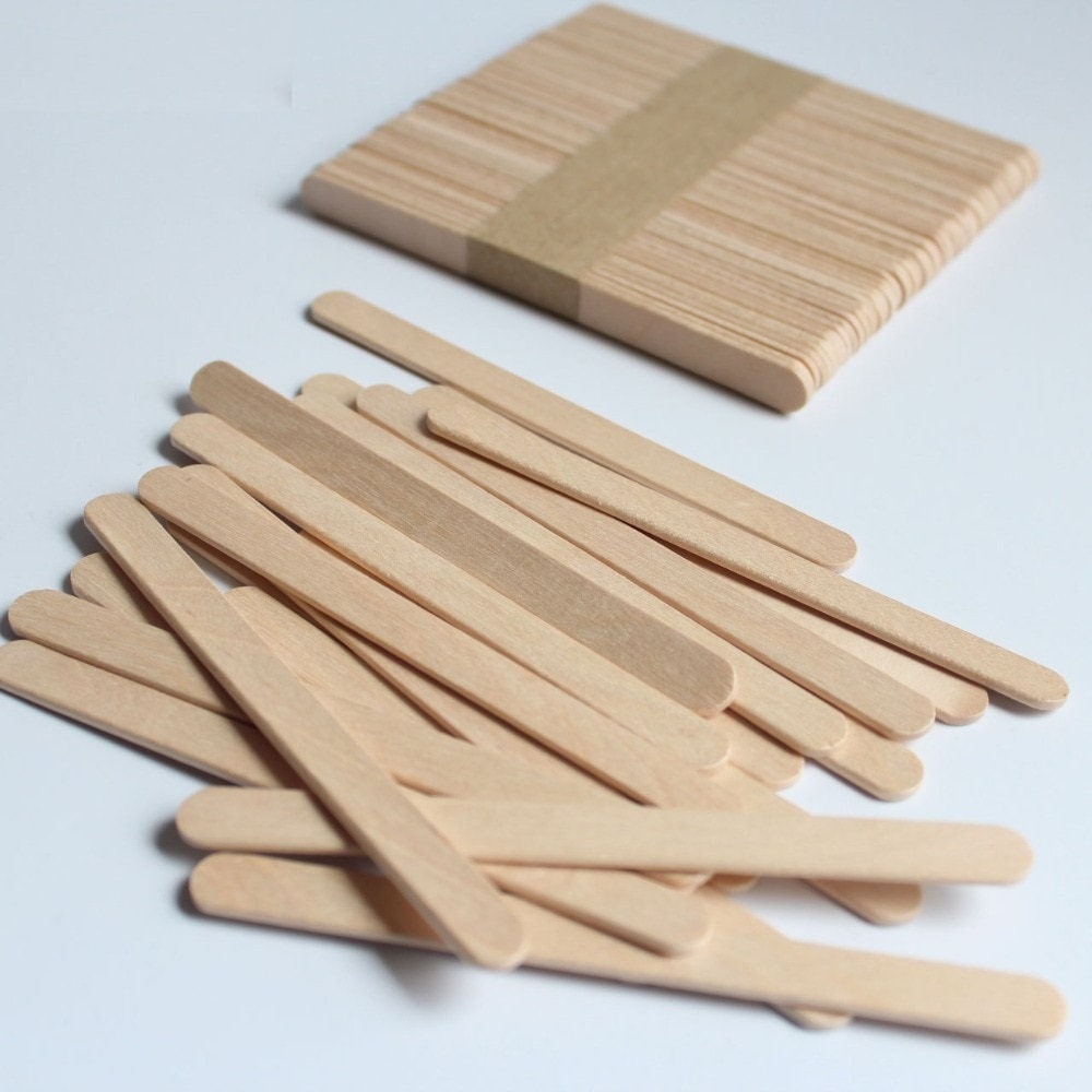 Wood Sticks Wooden Popsicle Sticks, DIY Craft Natural Sticks, Food