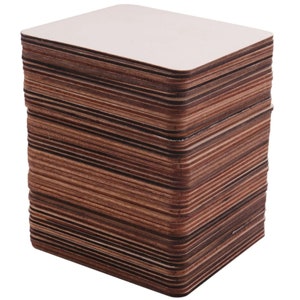 Forma cuadrada de madera en blanco, 50 piezas, virutas de madera sin terminar recortadas con láser, para manualidades de bricolaje, álbumes de recortes, tableros de pintura, suministros para carpintería