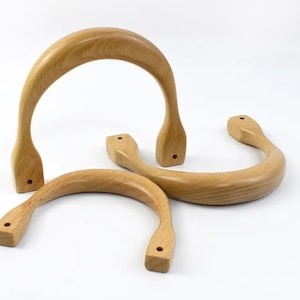 Wooden Bag Handle, 2/4 pcs, Unfinished Frame Wood Smooth Cutout, for Making Purse Handbag, Woodworking, Replacement, 10/14cm/3.94/5.51 image 1