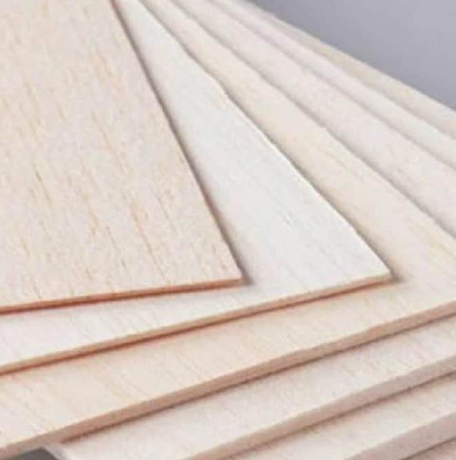 5pcs Balsa Wood Sheets Wooden Plate 200*100*1.5mm House Ship Craft Model  DIY